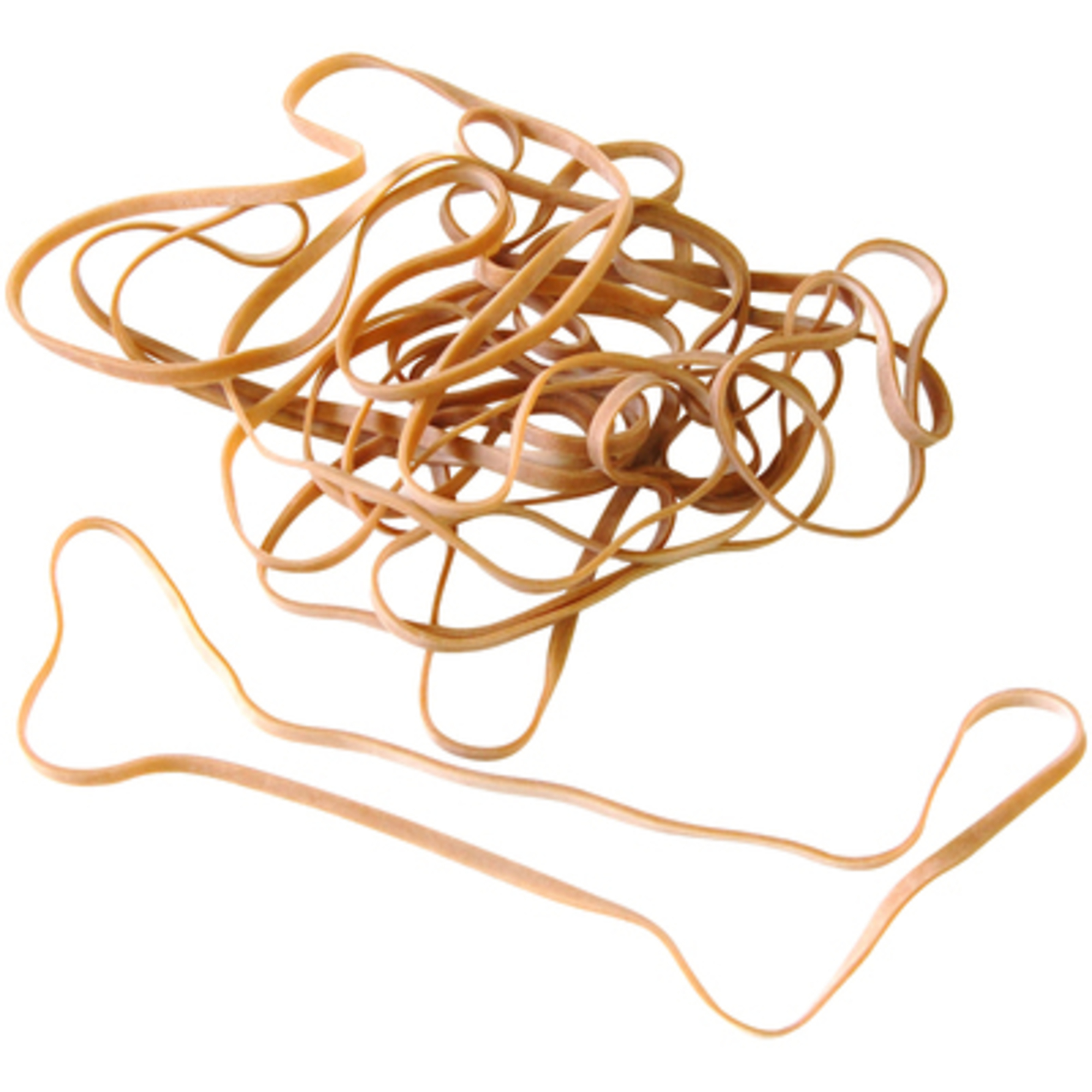1/4 x 17in. Trash Can Bands 350/CS, Capacity 65 Gal, Quantity 350 Closure Type Elastic, Model# BAN52010LB